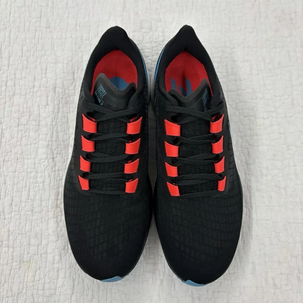 Nike Air Zoom Pegasus 37 Shoes Mens Size 10 Black Blue Running
